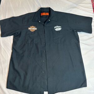 Harley-Davidson 2  Men's Charcoal Button Down Shirts